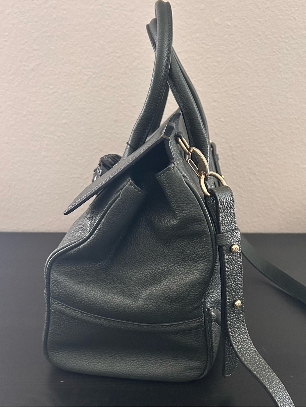 VERSACE Palazzo Empire charcoal green black Medusa crossbody satchel bag - Picture 4 of 11